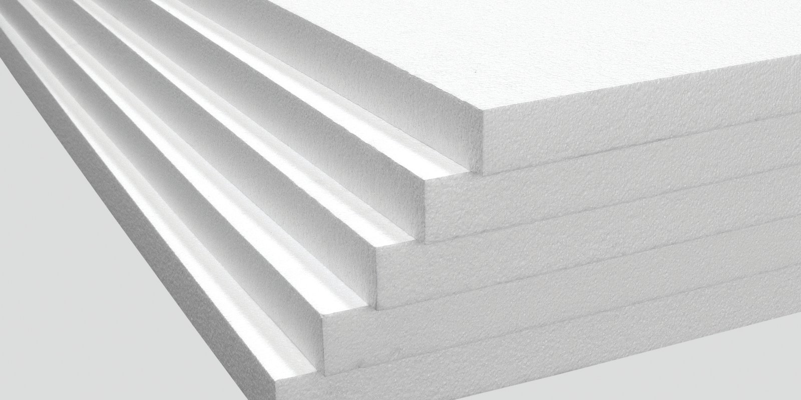 polystyrene insulation boards for a residential project before a spring pour