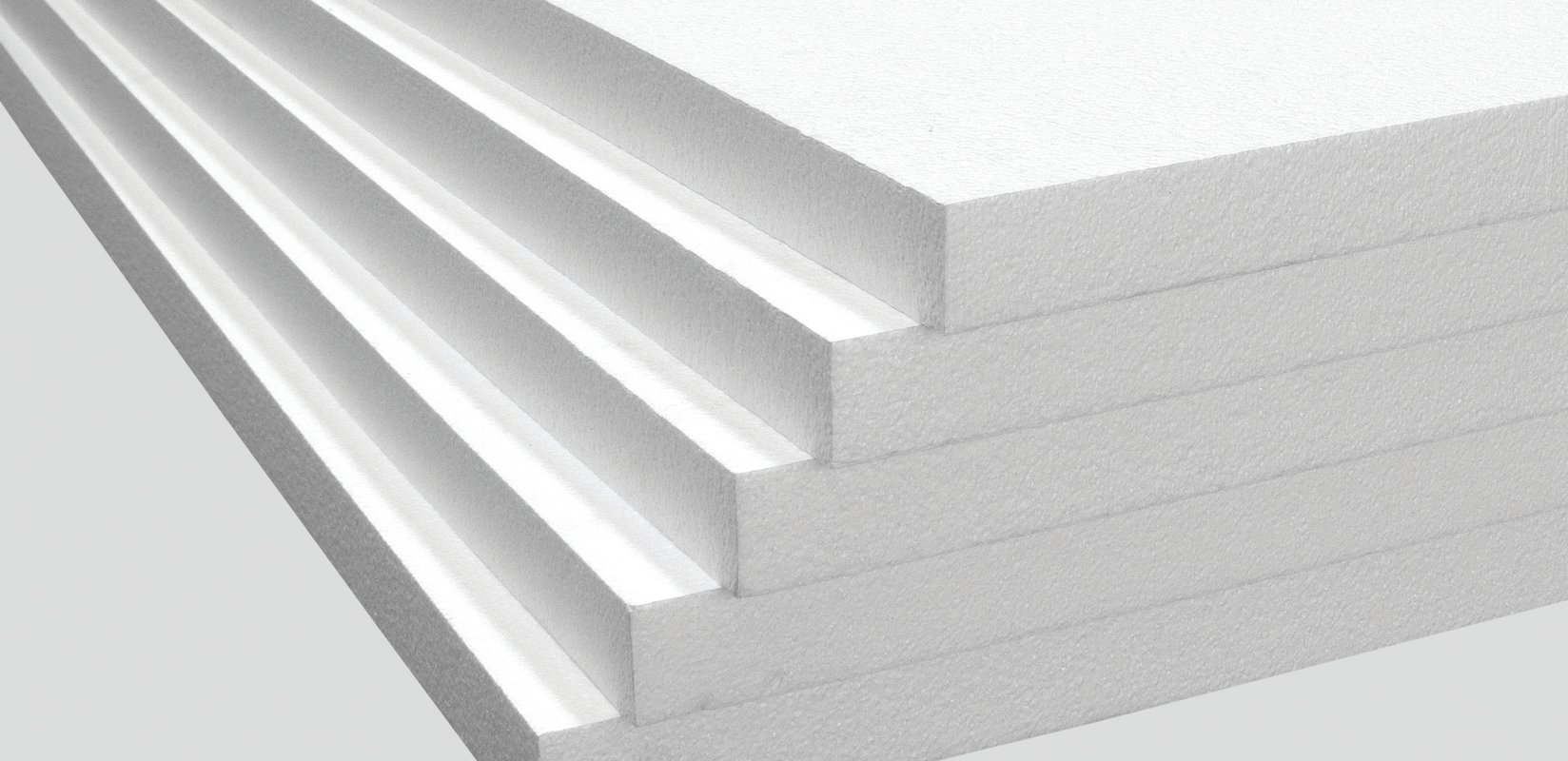 polystyrene insulation boards for a residential project before a spring pour